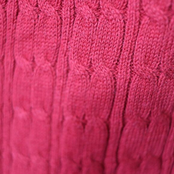 Croft & Barrow Red Henley Cable Knit Sweater Medium - Picture 6 of 14